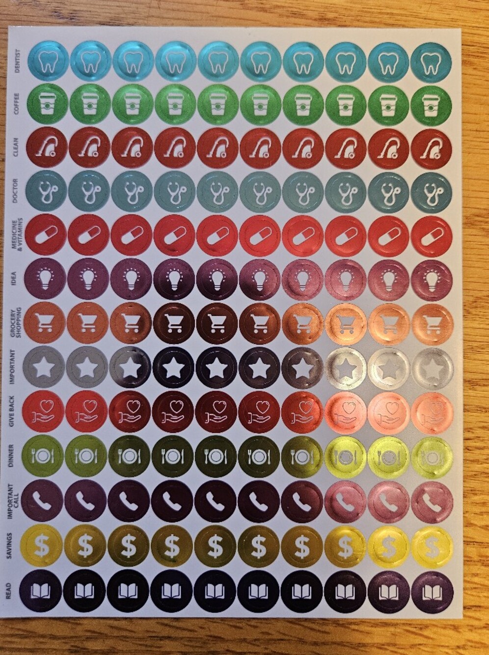 Colorful Planner Icon Sticker Sheet - Multi-Color - Picture 2 of 4